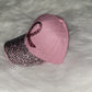 Lt Pink Breast Cancer Ribbon Jeweled Hat